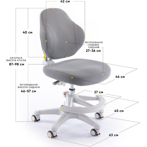 Фото - Кресло детское Evo-kids Mio Classic Grey (Y-405 G)